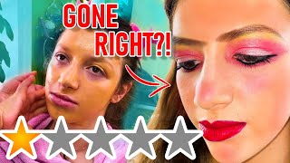 I WENT TO THE WORST REVIEWED MAKEUP ARTIST gone right [upl. by Nevag]