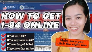 HOW TO GET I94 ARRIVAL amp DEPARTURE RECORD 2024  WHEN DO YOU NEED IT foryou i94 aos greencard [upl. by Evey]