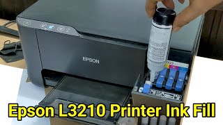 Epson L3210 Printer Ink Fill [upl. by Colb257]