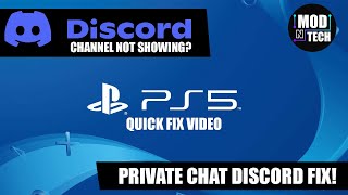 PS5 Discord Chat Not Showing PRIVATE Channel FIX  HOW TO LINK DISCORD ON PLAYSTATION 5 [upl. by Amero]