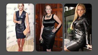 Old Lady amp Women Leather Tight BodyCone Dress Ideas For Beautiful Looking [upl. by Bourque]