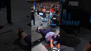 Paul Heyman gets Triple Powerbombed through the table by The Bloodline [upl. by Chiarra880]