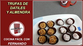 TRUFAS DE DATILES y ALMENDRAS CON COCO Y ALMENDRA [upl. by Philpot]