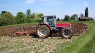 MF 3085 ploughing with Kuhn plough it Spring [upl. by Trojan]