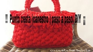 ¡¡ Punto Cesta a Trapillo   Canestro  TUTORIAL [upl. by Aneger]