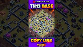 NEW TH13 WAR Base ✨ Perfect Anti2 Star Base 🛡️ coc clashofclans [upl. by Mellisa]