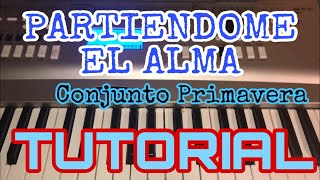 Partiendome El Alma  Conjunto Primavera Melodia Tutorial en Teclado [upl. by Inerney]