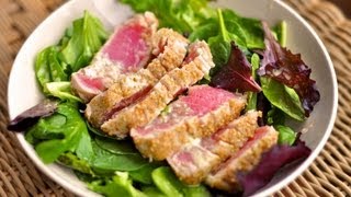 Recipe for Seared Tuna Crusted with Wasabi and Sesame Seeds [upl. by Dulla82]