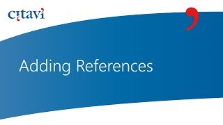 28 Adding References to Your Citavi 6 Project [upl. by Elleunamme]