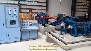 Hot rolled steel ball rolling machine Forevercompany inductionheating factory [upl. by Annirtak60]