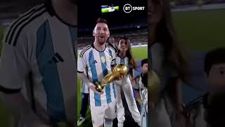 Lionel Messi shows off the World Cup to Argentina’s fans 🏆 [upl. by Anasiul]