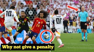 Why Cucurella Handball Was Not Awarded Penalty During Spain vs Germany Euro 2024 Quarter Final [upl. by Maudie70]