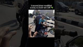 3 second timer modified scooty vs Zx10r win 10r 🔫 shorts trending shortvideo [upl. by Vallonia]