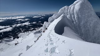 Mt Hood Summit Climb DK Headwall V2 33024 [upl. by Arekat153]