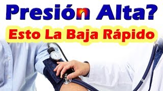 COMO BAJAR LA PRESION ARTERIAL RAPIDO 3 Remedios Inusuales Para Bajar La Presion Naturalmente [upl. by Sid]