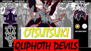 OTSUTSUKI vs QLIPHOTH DEVIL  Anime Power Levels [upl. by Thebault]