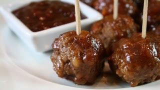 BiteSize Cranberry Meatballs recipe [upl. by Inoj]