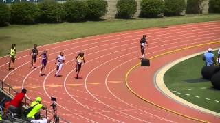 Tamari Davis 200 meter gold medal run  the Jr Olympics Detroit Mi with a time of 2655 [upl. by Eerhs]