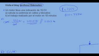 Energía y trabajo 39 potencia ejercicio 03 [upl. by Maclean]