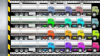 Long Giant Tank Truck Survival Race  Colored Car Stickman Battle [upl. by Fredric]