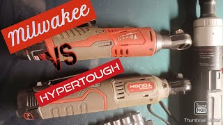 Showdown Milwakee Vs Hyper Tough Cordless Ratchet [upl. by Nohshan507]