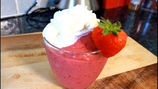 Strawberry blueberry blackberry smoothie with fresh cream on top [upl. by Evie]