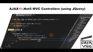 Ajax calls to Net5 MVC Controllers using JQuery [upl. by Sapowith851]