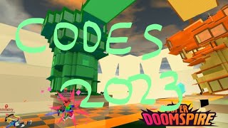 ALL ROBLOX SUPER DOOMSPIRE CODES 2023 WORKING [upl. by Selrac]