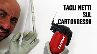 Installare una barra led sul cartongesso con tagli puliti e precisi con HILTI [upl. by Nishi]