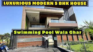 Inside Tour a Most Ultra Luxury 5 BHK House With Lift  Swimming Pool in Punjab  india luxuryhomes [upl. by Nerok89]