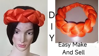 HOW TO MAKE PADDED BRAIDED HEADBAND HOW TO MAKE HEAD BAND AT HOME HEADBAND TUTORIAL [upl. by Avie]