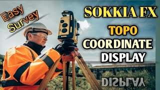 SOKKIA FX HOW TO DISPLAY COORDINATE DOING TOPOGRAPHY AS BILT SURVEY MAIN COORDINATE DISPLAY [upl. by Illa]