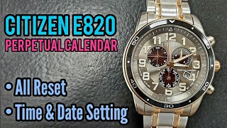 Citizen EcoDrive E820 Time Setting Date Setting and All Reset  Watch Repair Channel  SolimBD [upl. by Guglielmo]