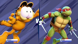 Nickelodeon AllStar Brawl 2  Garfield VS Raphael [upl. by Siul]