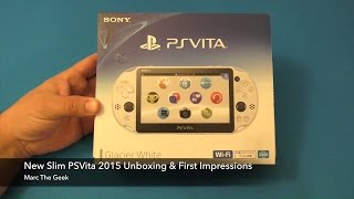 New Slim PSVita 2015 Unboxing amp First Impressions [upl. by Eellek]