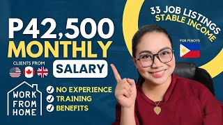 SAHOD P42500 MONTHLY NO EXPERIENCE  Stable Work From Home PH w TRAINING 100 LEGIT [upl. by Tigges]