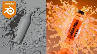 Product animation in blender  energy drink  Timelapse [upl. by Stent]