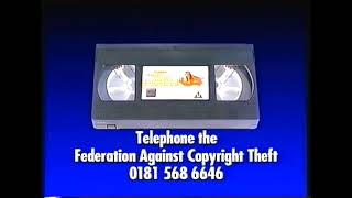 Disney Videos AntiPiracy Warning 1995 Version B [upl. by Leugim]