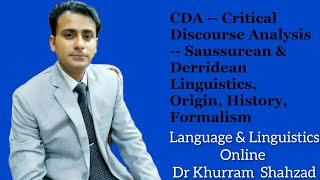 CDA  Critical Discourse Analysis  Saussurean amp Derridean Linguistics Origin History Formalism [upl. by Werby658]