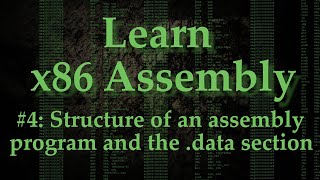 Assembly 4 General structure of a program and the data section [upl. by Nirtak]