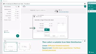 1 minute demo Cyclic Voltammetry at different scan rates [upl. by Ellienad74]