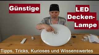 ✅Deckenleuchte LED Dimmbar Shilook mit Fernbedienung 24W Sternenhimmel Deckenlampe Review deutsch [upl. by Bonnette427]