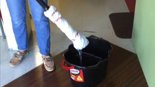 How to Use a Wet Mop amp Flat Mop for Floor Cleaning [upl. by Hgeilhsa325]