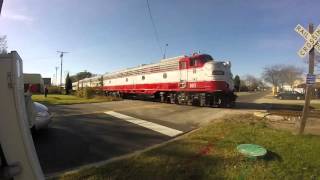 Iowa Pacific E9s pulling out of staging area [upl. by Naols]