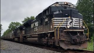 NS Corn Train 51D With NS Leader 1146 At Chester SC On The NS RLine 772020 [upl. by Ynettirb248]