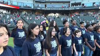 SC Lee Choir sings National Anthem at Express game [upl. by Irot]