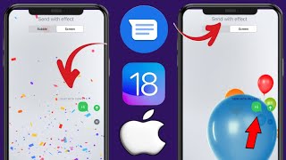 How to Send TextMessage with Special Effect  Animation on iPhone  ios 18 [upl. by Haimirej307]