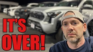 ITS OFFICIAL TOYOTA TACOMA Sales FLOP LOT ROT BEGINS [upl. by Ulberto]