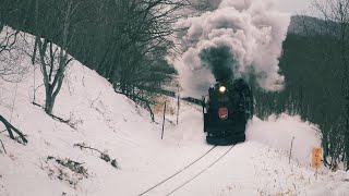 SL冬の湿原号  steam locomotive  FuyunoShitsugen Train [upl. by Yelyab856]