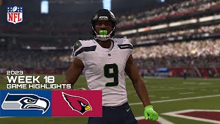 Seattle Seahawks vs Arizona Cardinals NFL Week 18 Simulation Madden 24 Gameplay [upl. by Rolyab]